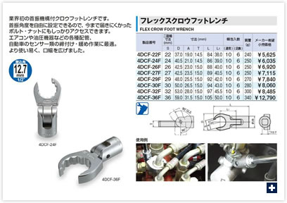 フレックスクロウフットレンチ