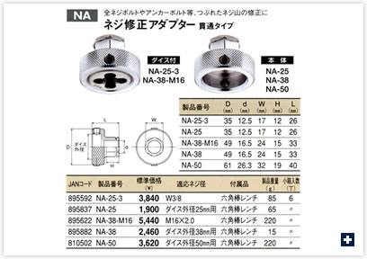 ネジ修正アダプター